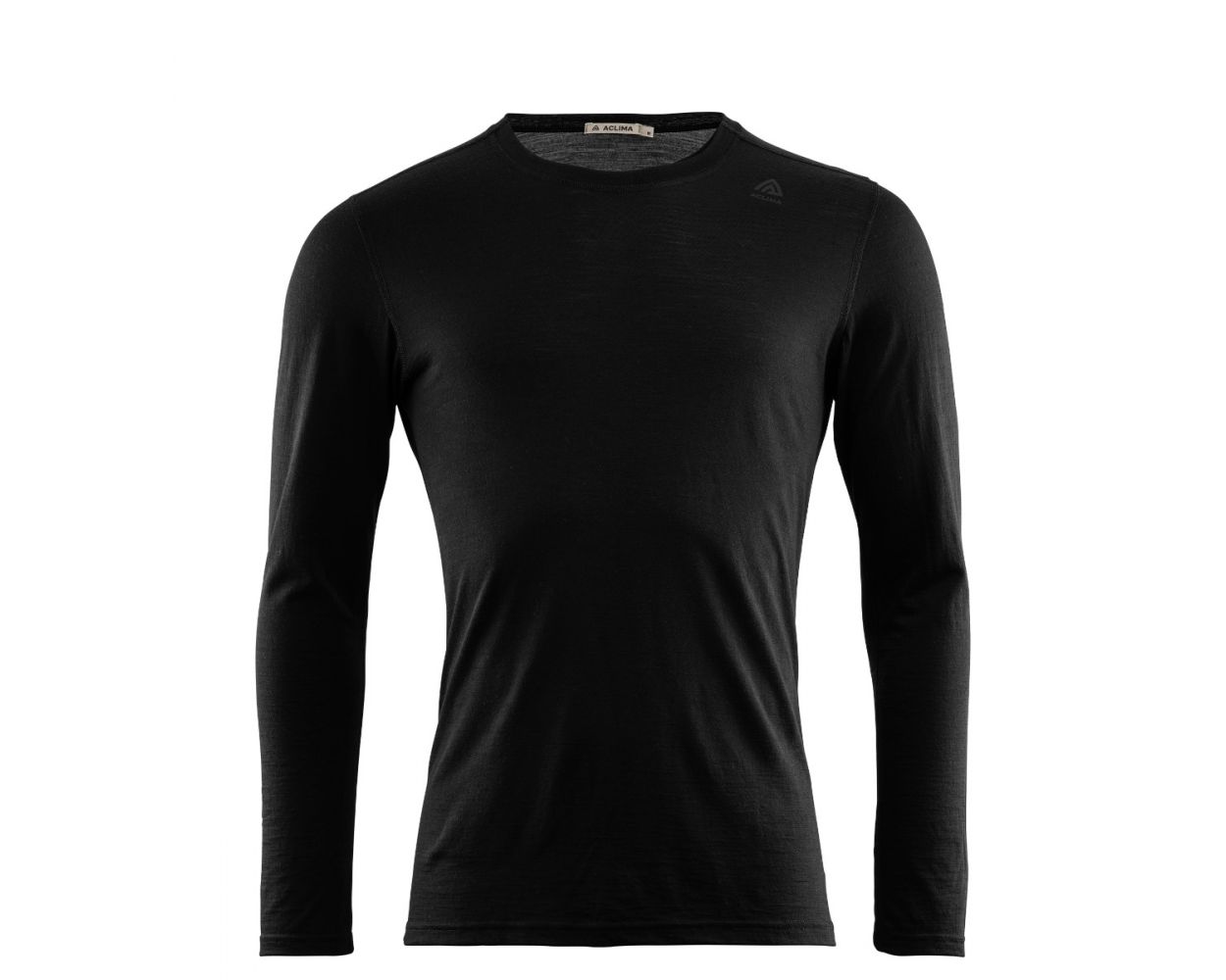 Aclima Herre Lightwool Langærmet T-shirt - Sort