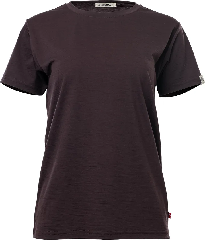 Aclima Dame  G Classic Tee Chocolate Plum Xl