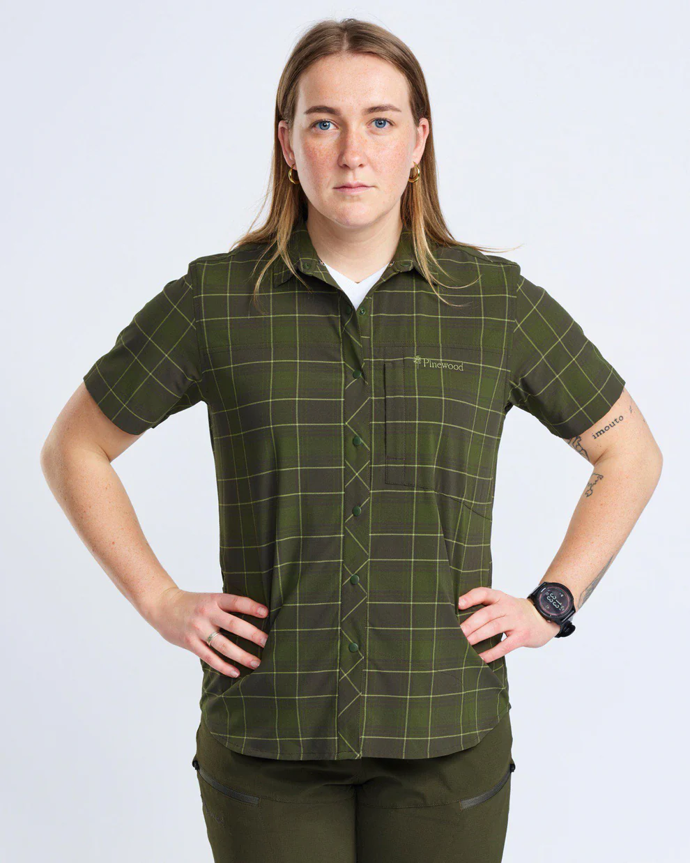 Pinewood Trekking Abisko Skjorte W Moss Green Xxl