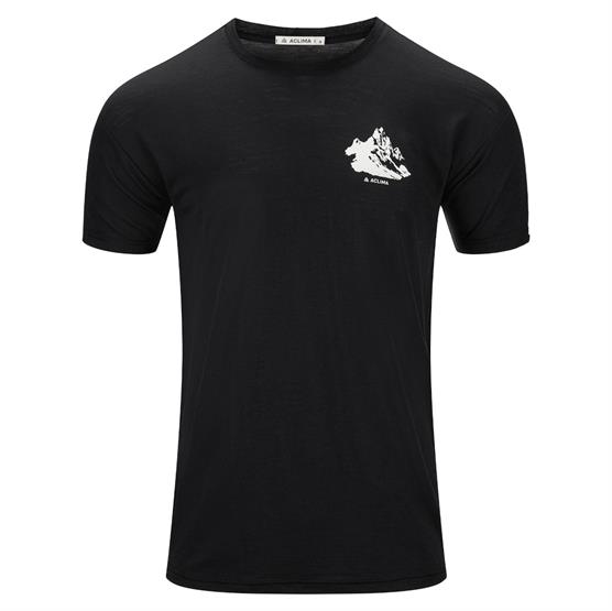 Aclima Lightwool Classic T-Shirt til mænd - Jet Black