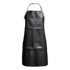 By Brorson   Læderforklæde M  Strop Og Lomme   Sort