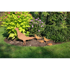 By Brorson Vildtfigur Fasanhøne med 4 Kyllinger til Haven