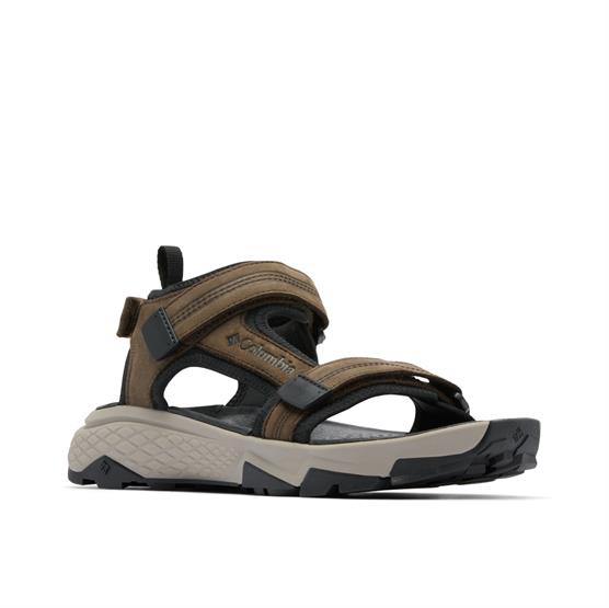 Columbia Peakfreak Rush Sandal Leather Mens Cordovan Pebble