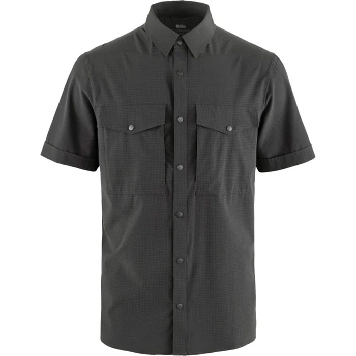 Fj? Llr? Ven Abisko Trekking Shirt Ss Herre   Mænd Dark Grey L   Skjorter