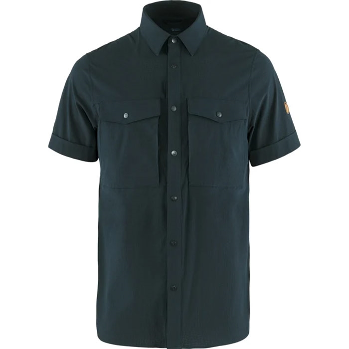 Fj? Llr? Ven Abisko Trekking Shirt Ss Herre   Mænd Dark Navy L   Skjorter