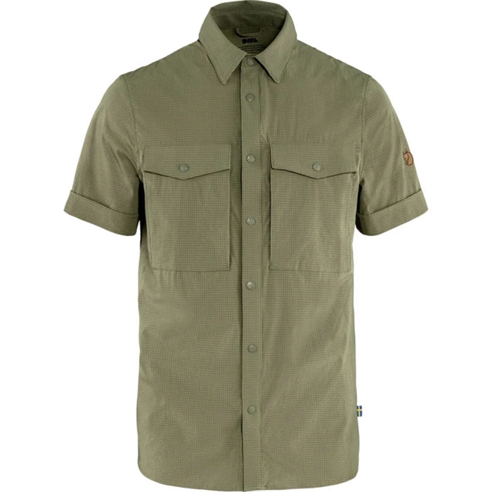 Fj? Llr? Ven Abisko Trekking Shirt Ss Herre   Mænd Light Olive L   Skjorter