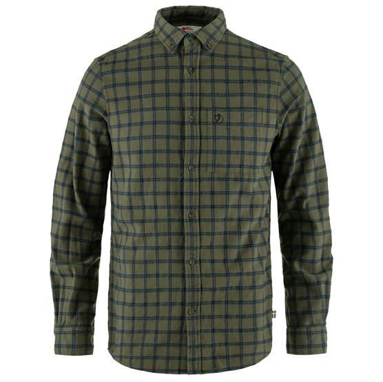 Fj? Llr? Ven ? Vik Flannel Shirt Mens  Laurel Green   Indigo Blue