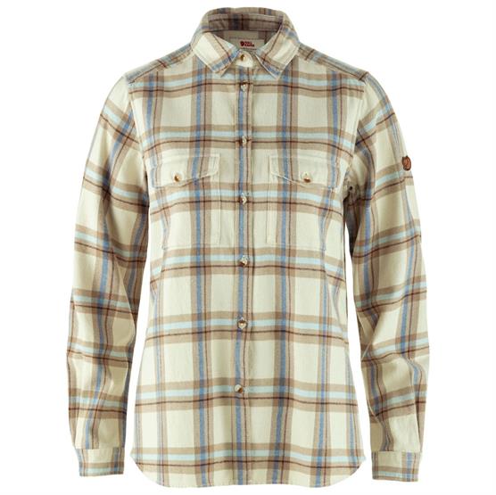 Fj? Llr? Ven ? Vik Heavy Flannel Shirt Womens  Chalk White   Fossil