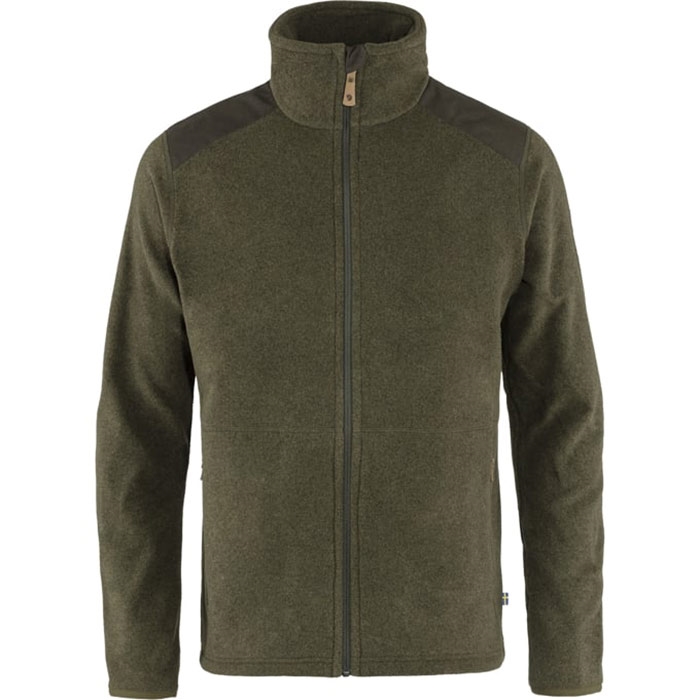 Fj? Llr? Ven Sten Fleece Herre   Mænd Dark Olive Xl   Fleecejakker
