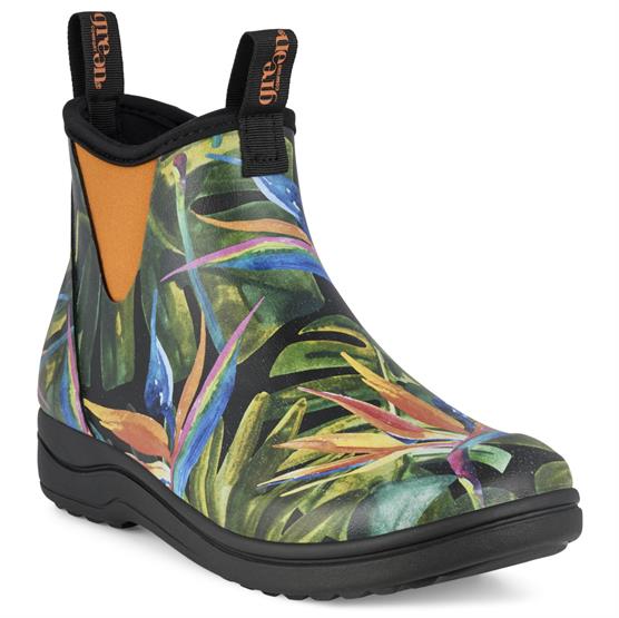 Grøn Komfort Rain Rafaell Gummistøvler til Damer - Blomsterdesign