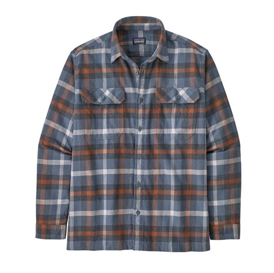 Patagonia Mens L S Organic Cotton Mw Fjord Flannel Shirt  Forage   Plume Grey