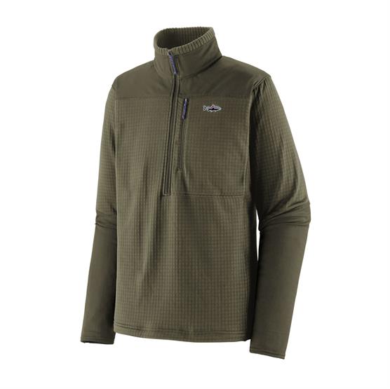 Patagonia Mens L S R  Fitz Roy   Zip  Basin Green   Basin Green