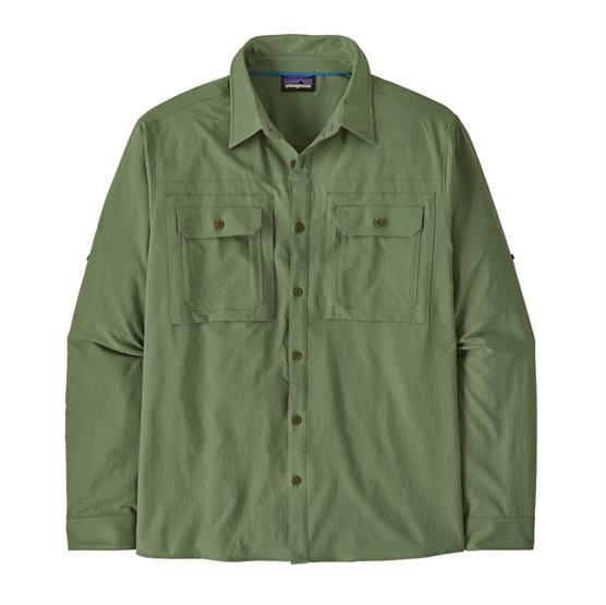 Patagonia Mens L S Self Guided Sun Shirt  Terrain Green