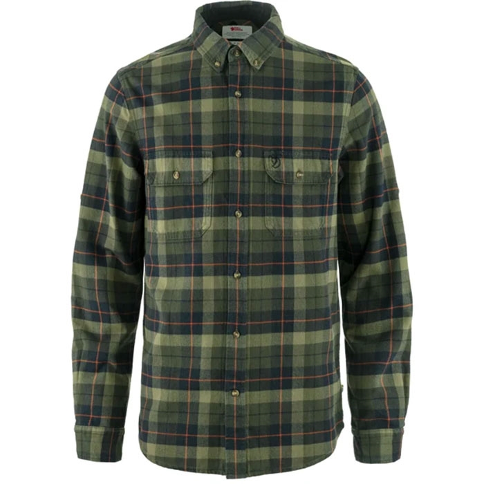 Fj? Llr? Ven Singi Heavy Flannel Shirt Herre Mænd Black Deep Forest Xl Skjorter