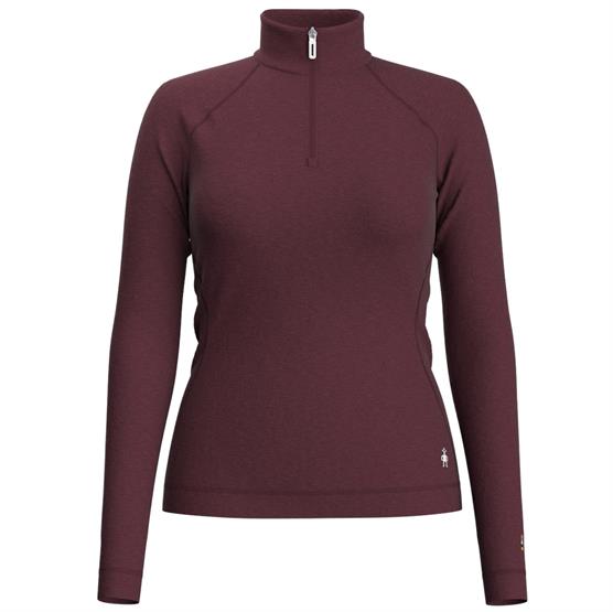 Smartwool Termisk Merino Base Layer 1/4 Zip - Black Cherry