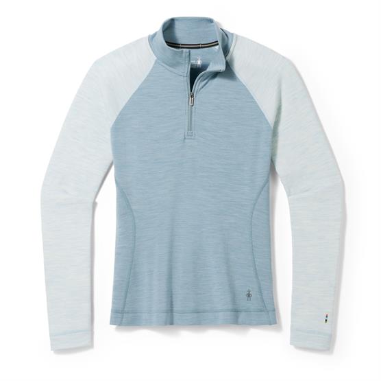 Smartwool Womens Thermal Merino Base Layer   Zip  Lead Heather