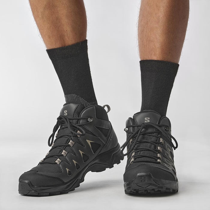 Salomon X Braze Mid Gtx Herre   Mænd  Black Phantom Vk      Uk     Vandrestøvler