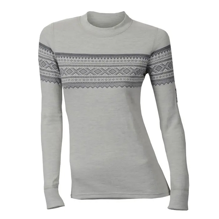 Aclima Designwool Marius Crew Neck Woman  Gråfjell L   Undertøj