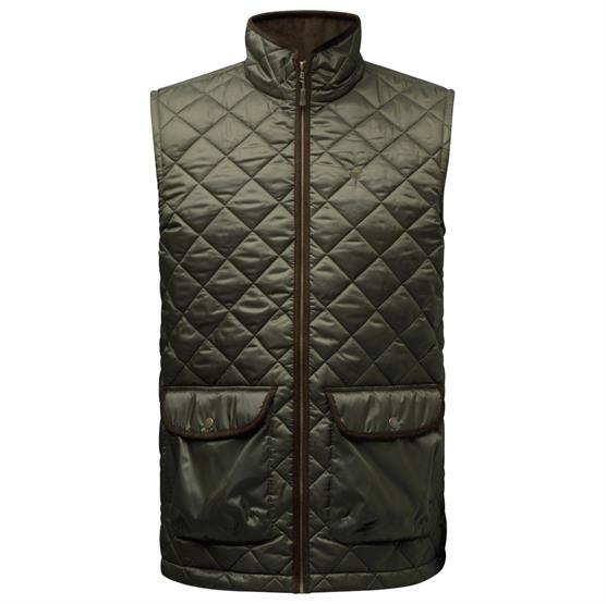 Pinewood Nydala Classic Vest Mens  Moss Green