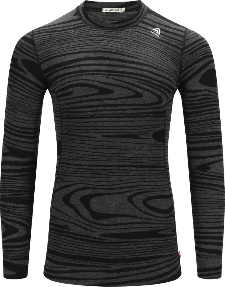 Aclima Warmwool Crew Neck M Black Motion Xxl