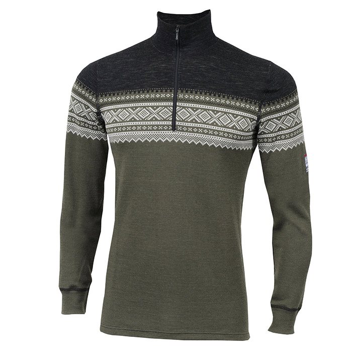 Aclima Marius Designwool Crew Neck W Zip Herre   Mænd  Nordmarka Xl   Trøjer