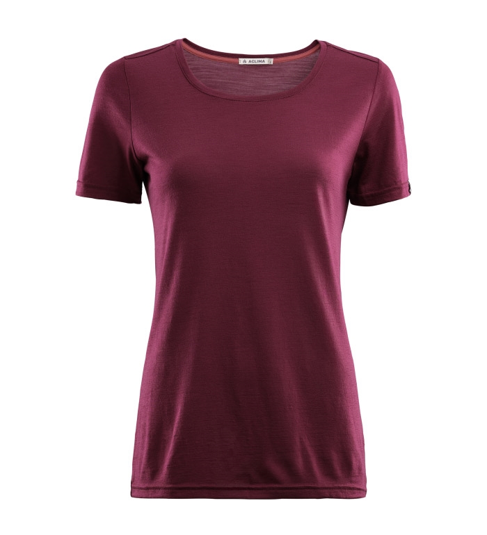 Aclima Lightwool Round Neck T Shirt W Zinfandel S