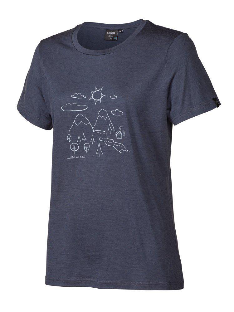 Ivanhoe Uw Cilla Uld T-shirt til Udendørsbrug - Steelblue