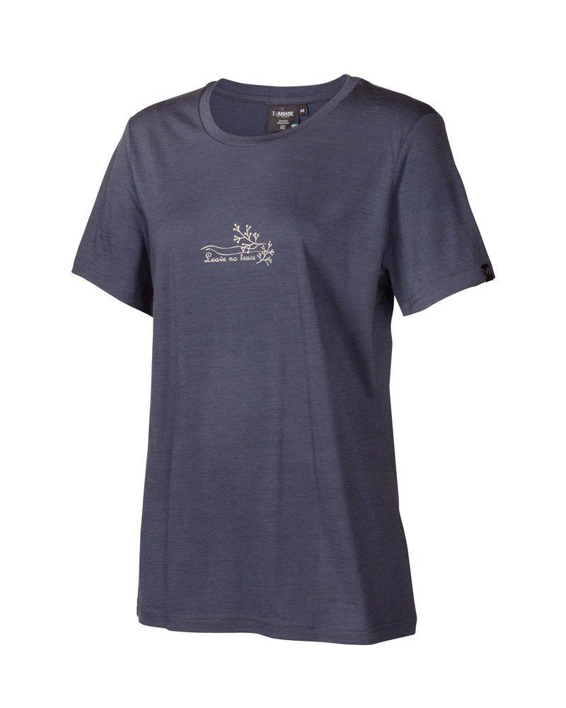 Ivanhoe Uw Cilla Vine T-shirt i Stålblå - Udsalg!