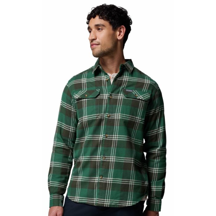 Columbia Flare Gun?  Stretch Flannel Rain Forest Trails Edge Plaid