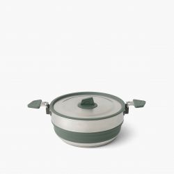 Sea To Summit Detour Stainless Steel Collapsible Pot    L Laurel Wreath Green   Gryde