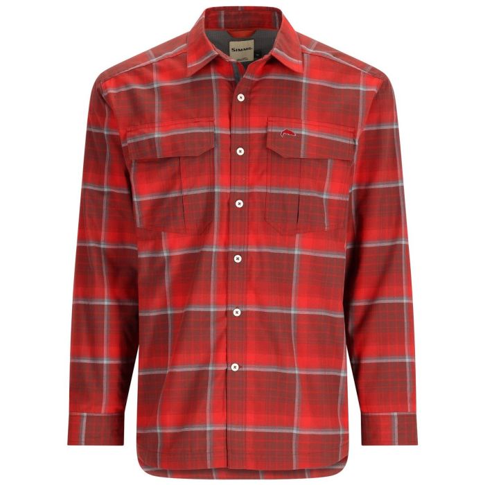 Simms Coldweather Skjorte Cutty Red Asym Ombre Plaid