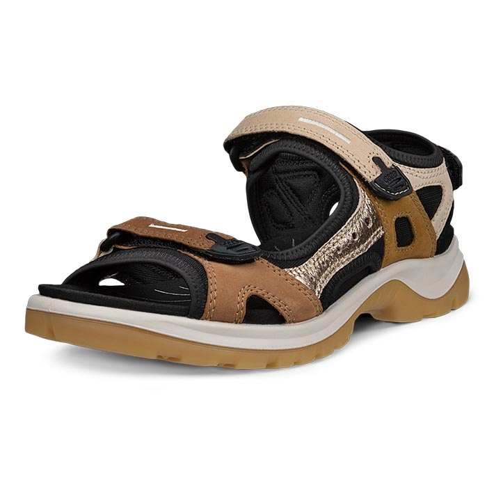 Ecco Offroad Yucatan Dame Sandal Brown Multicolor Sandaler
