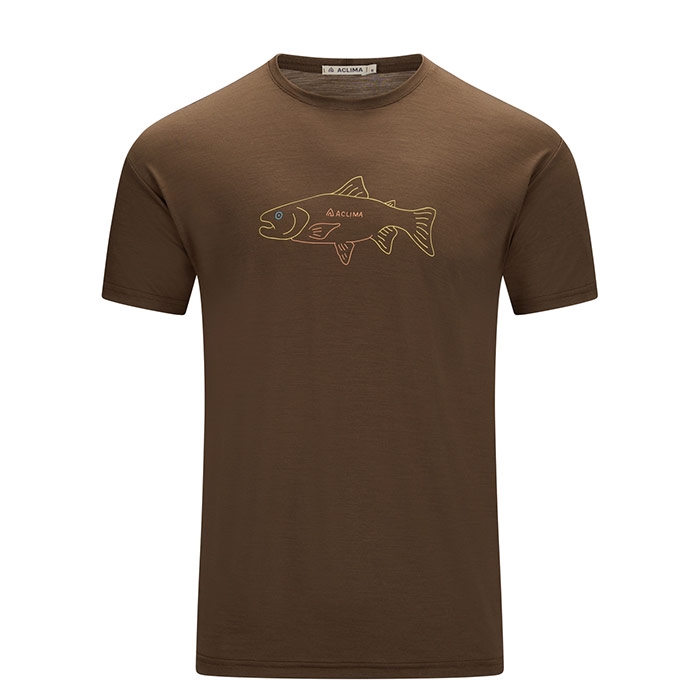 Aclima Lightwool Classic Tee Salmon Dark Earth Xl   T Shirt  Polo Shirt