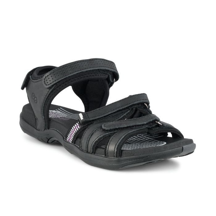 Green Comfort Corsica Caia Black Sandaler