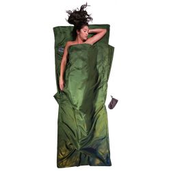 Cocoon Travelsheet  Silk  Dark Olive Green   Lagenpose