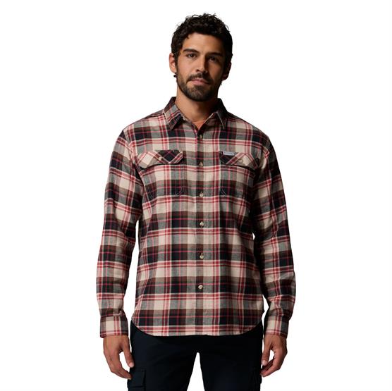 Columbia Flare Gun Stretch Flannel Mens  Ancient Fossil   Plaid