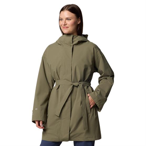 Columbia Here And There Iii Trench Jacket Womens Stone Green