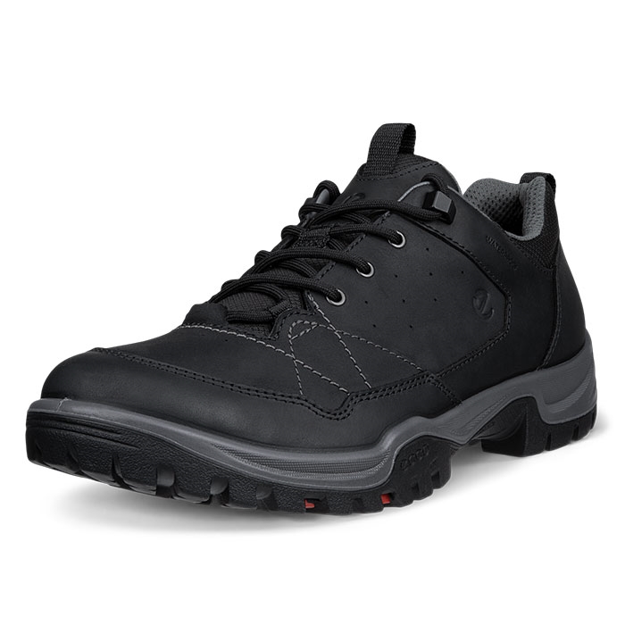 Ecco Receptor Trekk Leather Herre Mænd Black Vandresko