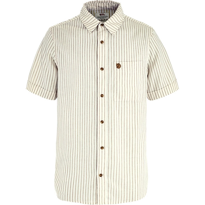 Fj? Llr? Ven ? Vik Travel Shirt Herre   Mænd Chalk White   Sand Stone Xl   Skjorter
