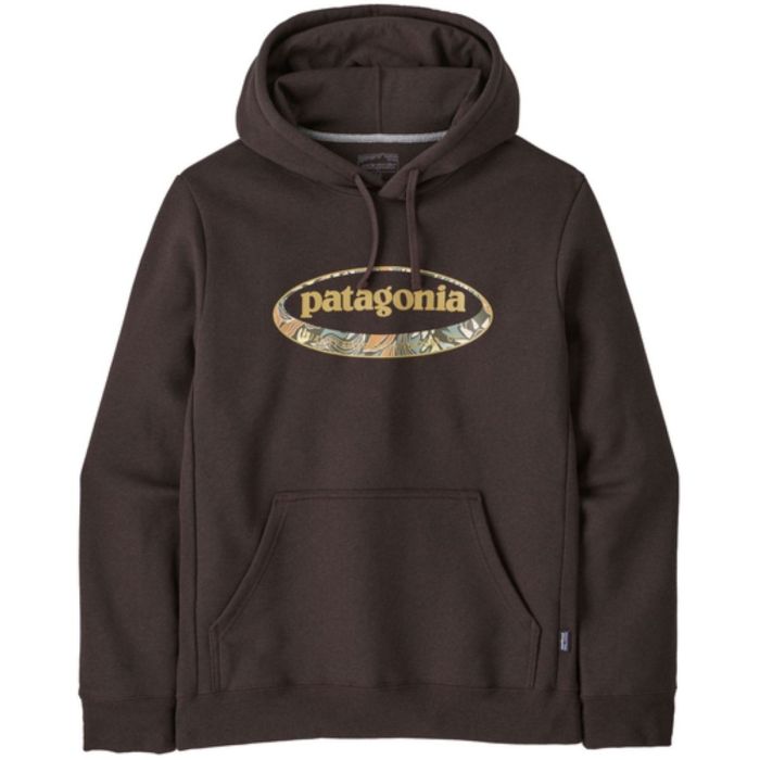 Patagonia Oval Logo Uprisal Hoody Den Brown:heliotropic