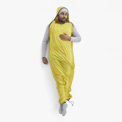 Sea To Summit Reactor Sleeping Bag Liner   Mummy W  Drawcord   S Sulphur Yellow   Lagenpose