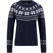Ulvang Eio Sweater Ws   New Navy Vanilla Woodrose   Str  Xs   Striktrøje