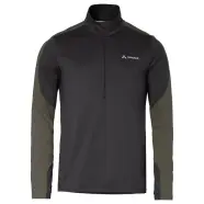 Vaude Men S Livigno Halfzip Ii   Black Khaki   Str  L   Bluse