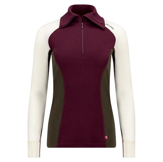 Aclima Warmwool Polo Womens Fig Tarmac