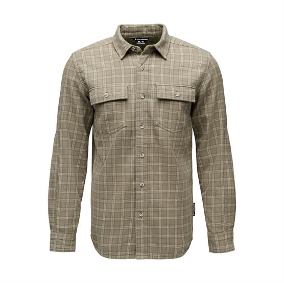 Black Diamond Mens Project Twill L S Shirt Pine Smoke Chalk
