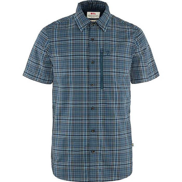 Fj? Llr? Ven Abisko Hike Shirt Ss Men Indigo Blue Dark Navy Xl