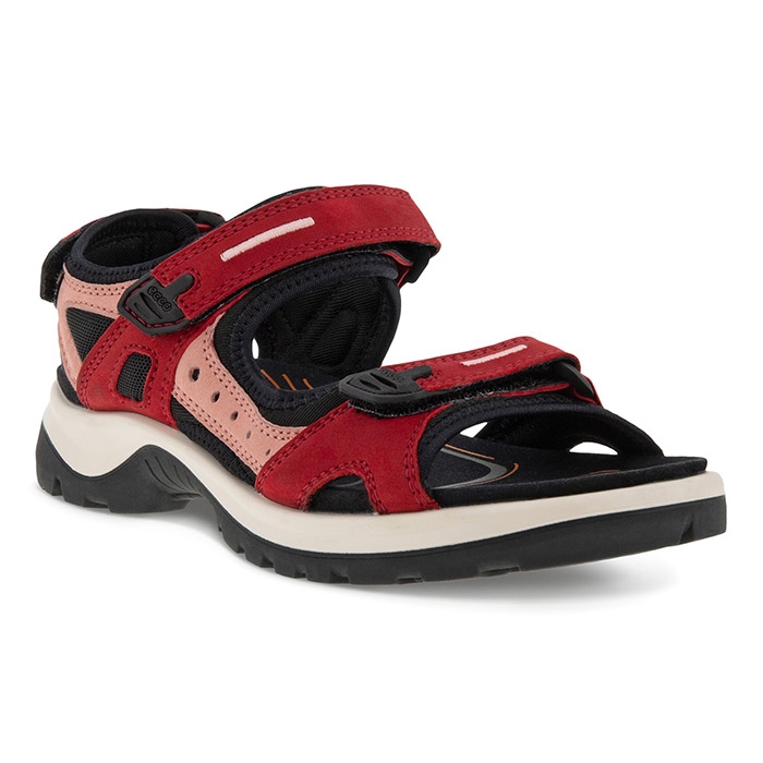 Ecco Yucatan Dame Sandal Red Chili D Rose