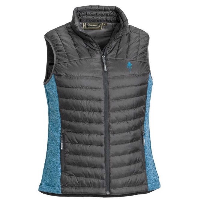 Pinewood Caribou Padded Vest Women Grey Blue